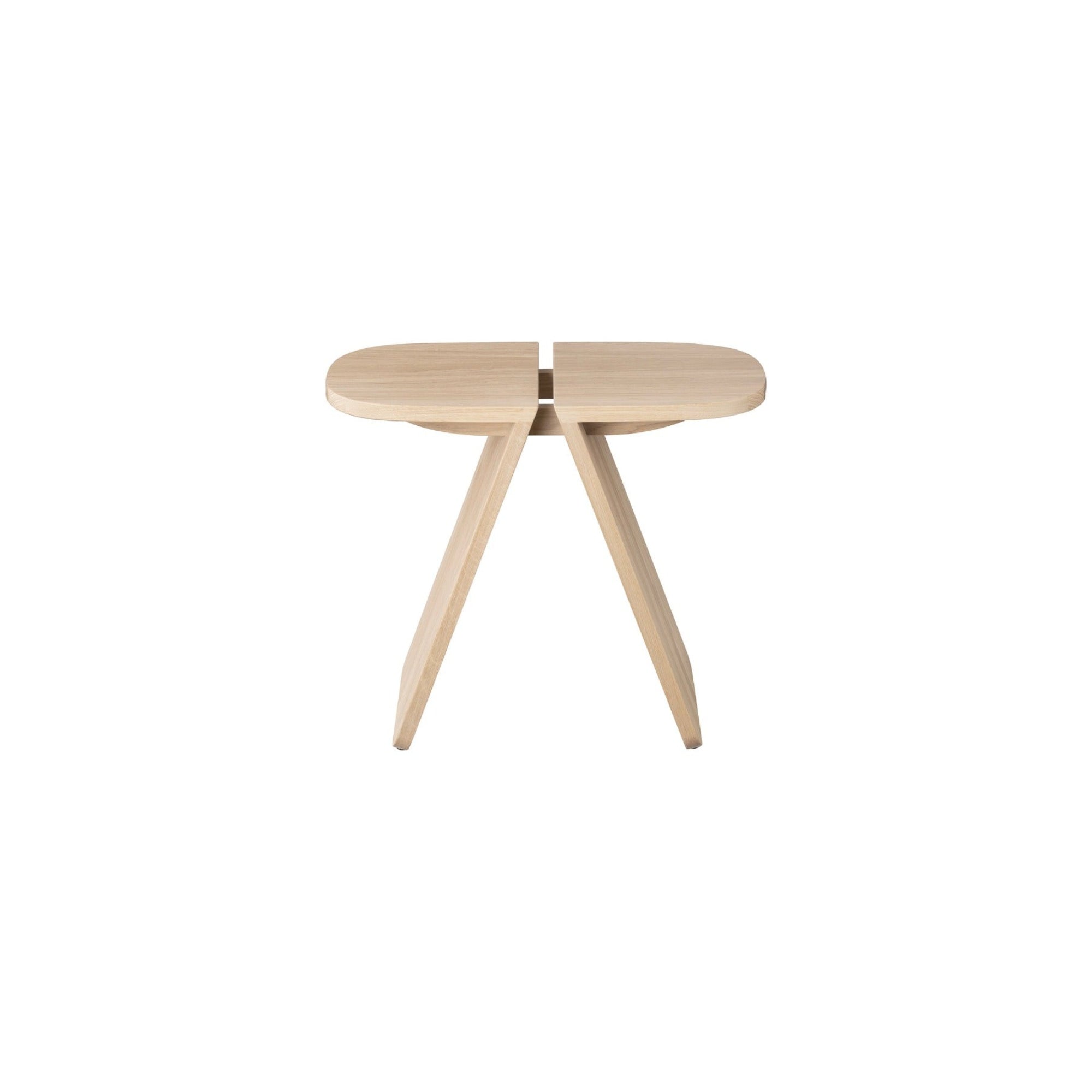 AVIO Modern Solid Oak Side Table with Split Top Design - Scandinavian