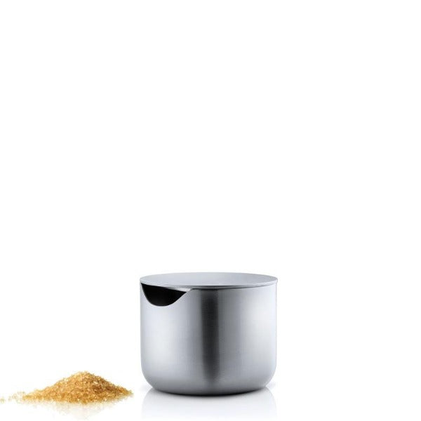 blomus BASIC Modern Stainless Steel Sugar Bowl with Lid for Coffee or Tea Service