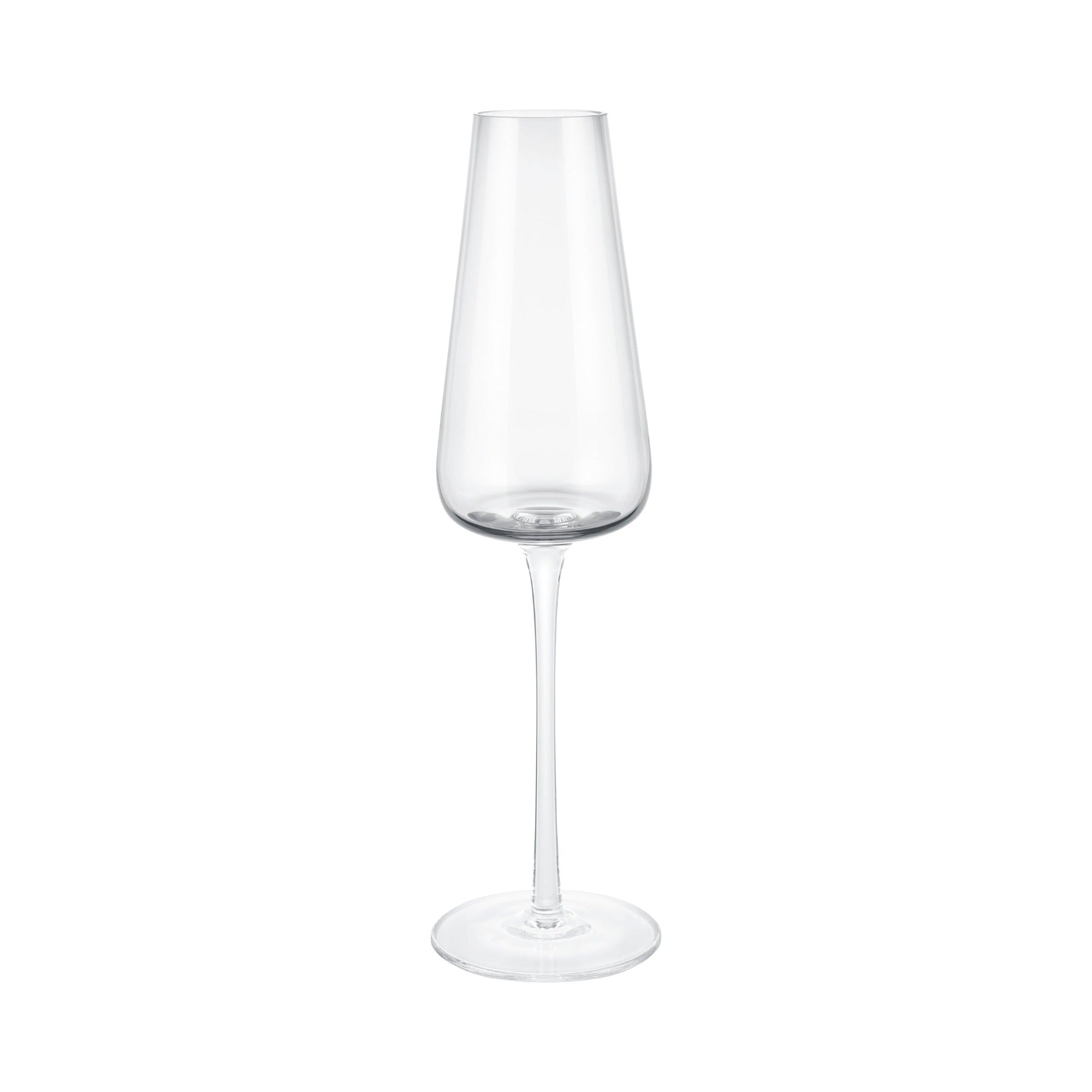 blomus BELO Hand Blown Champagne Flute - Clear Glass Tapered Tulip Shape Stemware - 2 pieces 
