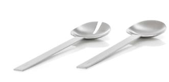 blomus EASY Salad Server Set – Brushed Stainless Steel Salad Serving Utensils for Modern Dining & Entertaining