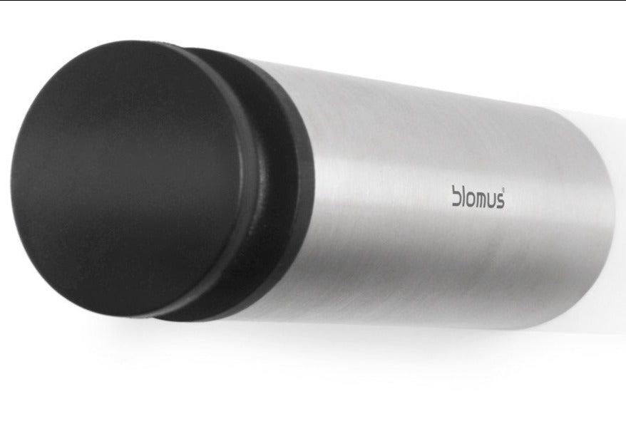blomus ENTRA Wall Mounted Baseboard Door Stop - Modern Stainless Steel