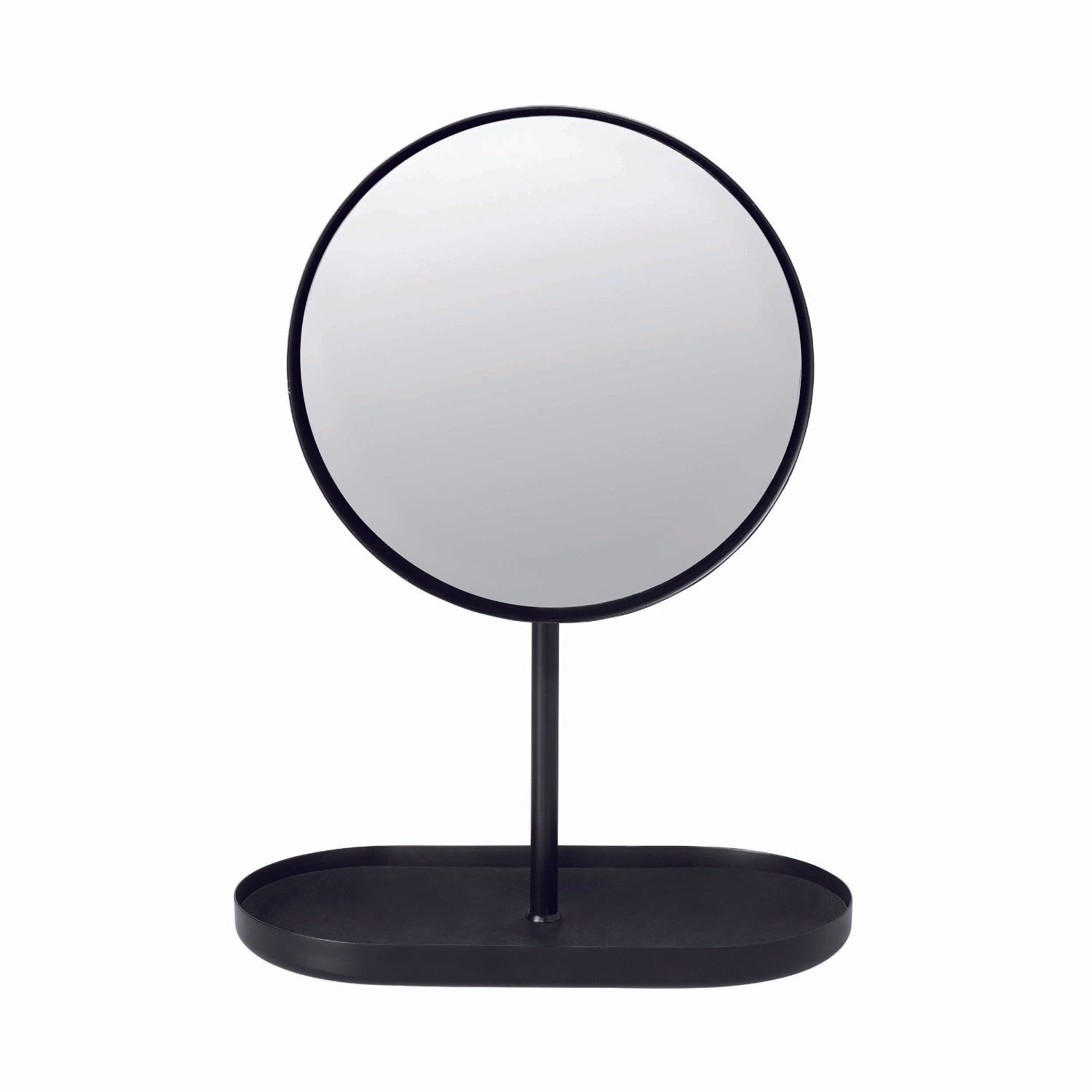 blomus MODO Magnifying Vanity Makeup Mirror with Tray - Ti-Coated Stainless Steel