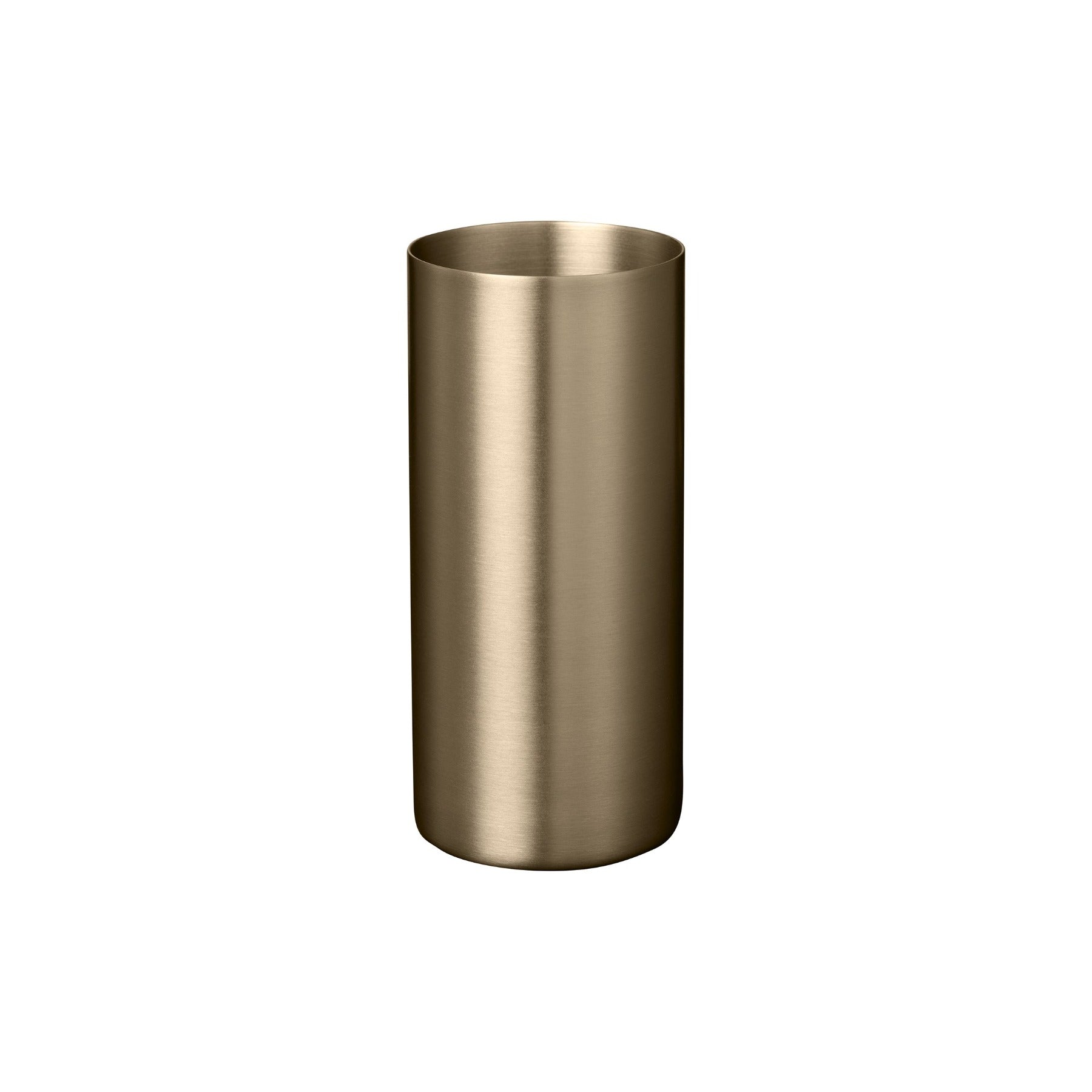 blomus MODO Metallic Stainless Steel Bathroom Countertop Tumbler and Toothbrush Holder Organizer -Industrial Modern Décor