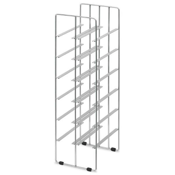 blomus PILAR Modern Steel Wine Rack for Countertop or Floor Storage of Wine Bottles

