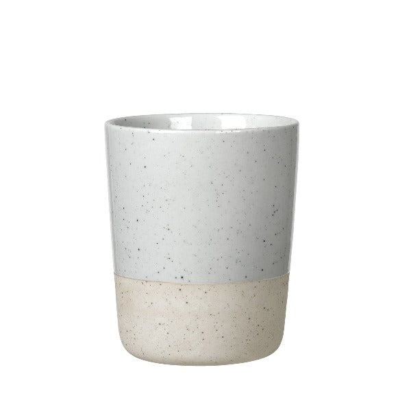 blomus SABLO Scandinavian Stoneware Double Wall Mug Without Handle Set of 2 - Coffee or Tea Dishware