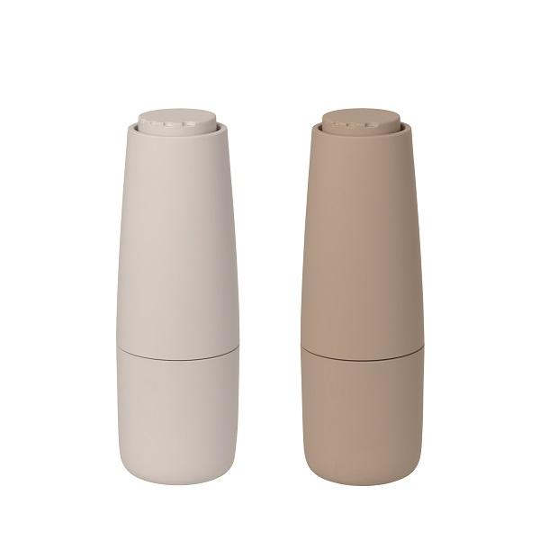 blomus SALPI Salt & Pepper Mill Set – Organic Two-Tone Grinders with Adjustable Ceramic Mechanism