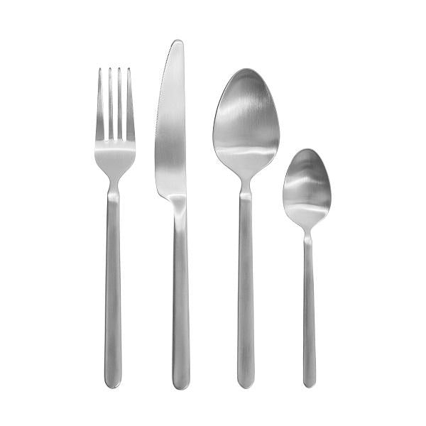 blomus STELLA 16-Piece Stainless Steel Flatware Set – Modern Minimalist Cutlery Service for 4
